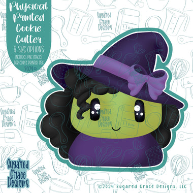 Witch Cookie Cutter with Matching Printable PNG Images for Edible Ink Printers Including Eddie