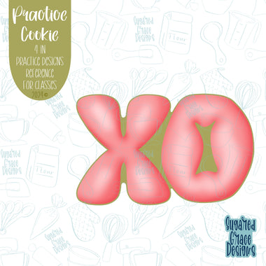 XO Practice Cookie for Perfecting Sugar Cookie Decorating Skills