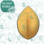 Yellow Leaf Cookie Cutter with PNG Images to Match - Hand Drawn Graphics for Edible Ink Printers - Fall Autumn Cookie Ideas