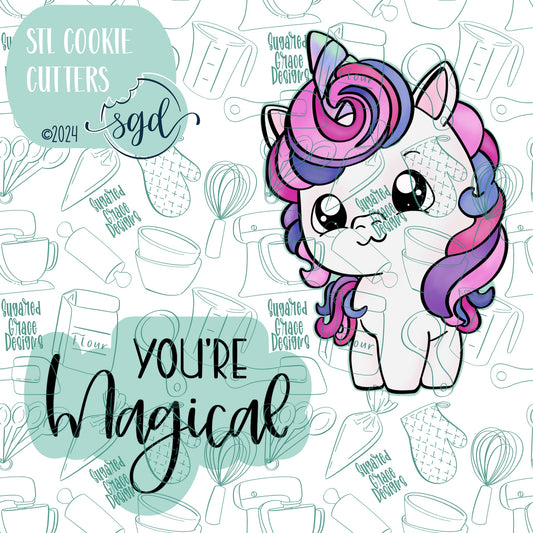 You're Magical Unicorn Cookie Cutter STL File Set of 2 with PNG Images to Match - For 3D Printing and Edible Ink Printers