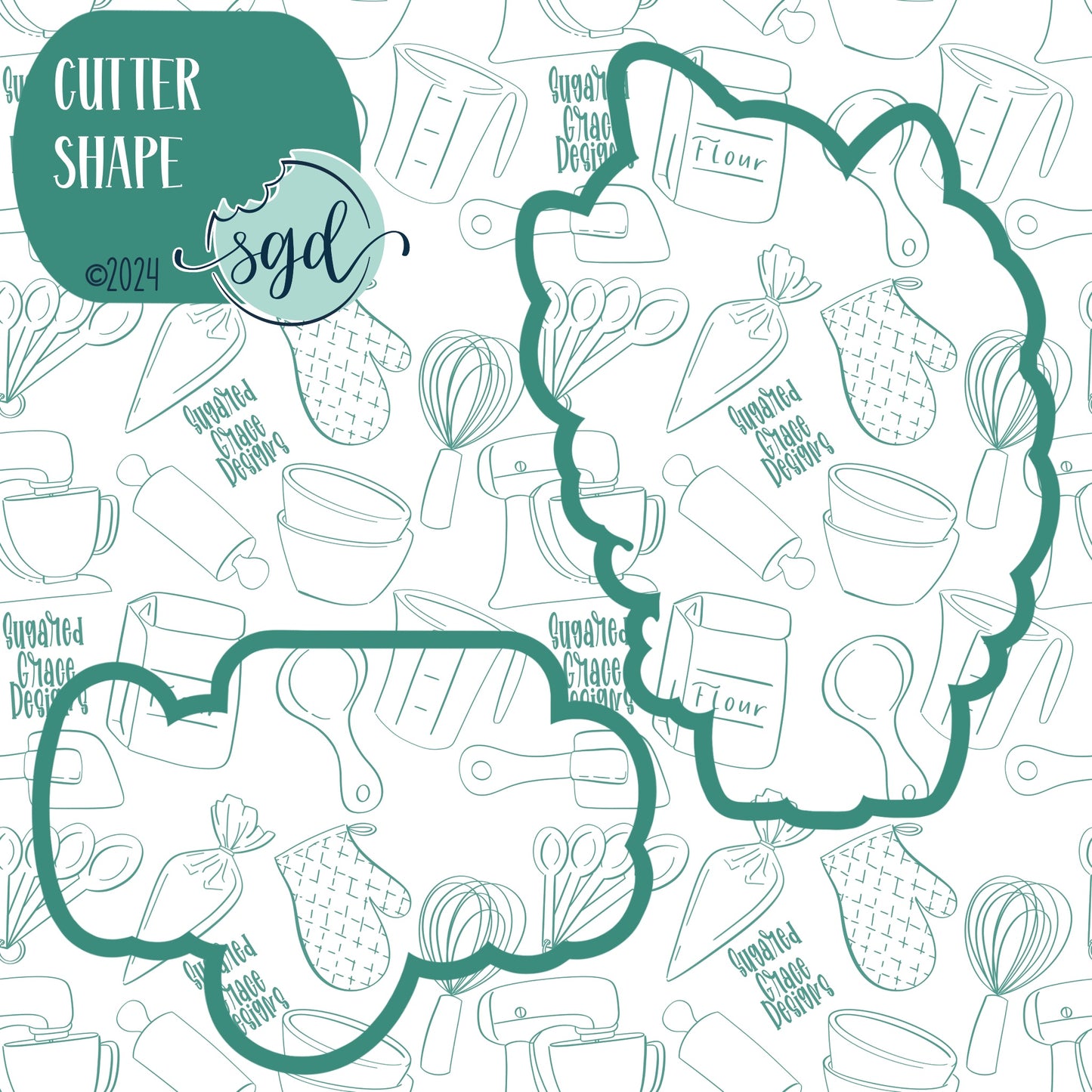 You're Magical Unicorn Cookie Cutter Set of 2 with PNG Images to Match - Hand Drawn Graphics for Edible Ink Printers