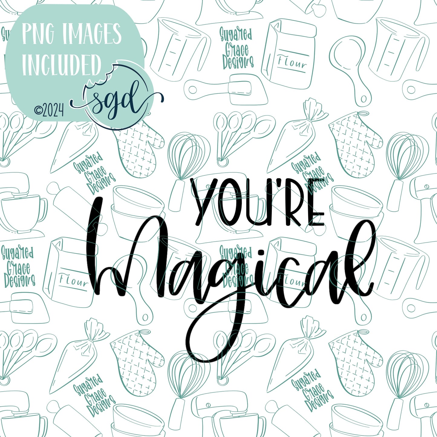You're Magical Word Plaque Cookie Cutter STL File  with PNG Images to Match - For 3D Printing and Edible Ink Printers