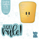 You Rule Cookie Cutter STL File Set of 2 for 3D Printing with Matching Printable PNG Images for Edible Ink Printers Including Edie