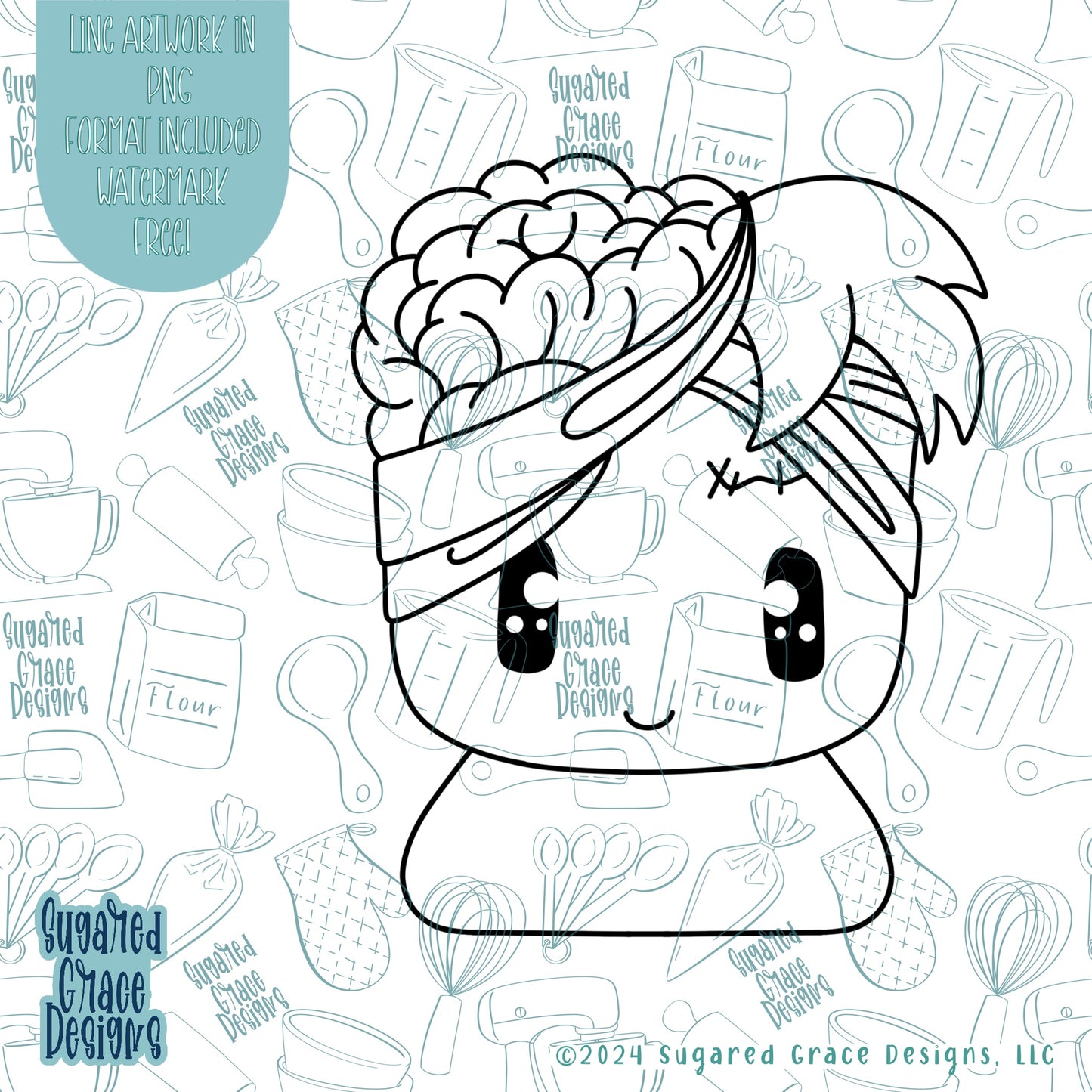 Zombie Cookie Cutter STL Files for 3D Printing with Matching Printable PNG Images for Edible Ink Printers Including Eddie