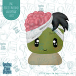 Zombie Cookie Cutter with Matching Printable PNG Images for Edible Ink Printers Including Eddie