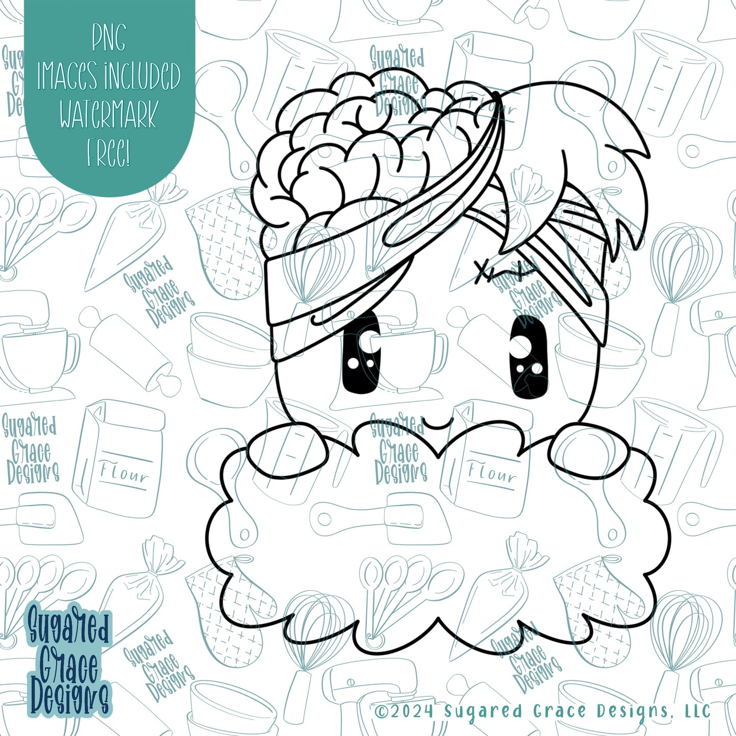 Zombie Plaque Cookie Cutter with Matching Printable PNG Images for Edible Ink Printers Including Eddie