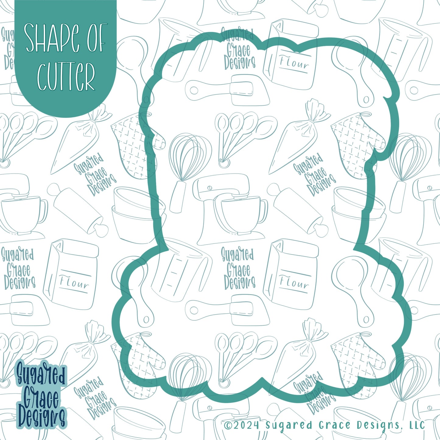 Zombie Plaque Cookie Cutter with Matching Printable PNG Images for Edible Ink Printers Including Eddie
