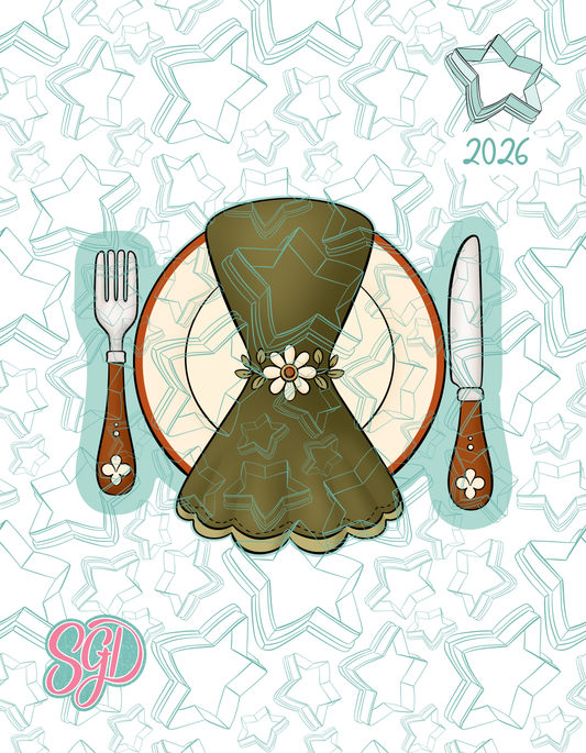 Vintage Plate Cookie Cutter STL and Matching PNG Image