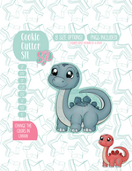 Brachiosaurus Dinosaur Cookie Cutter STL File with PNG Images to Match - For 3D Printing and Edible Ink Printers