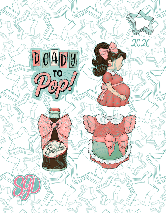 Ready To Pop Diner Cookie Cutter STL and PNG Set with 4 Designs (Digital Download)