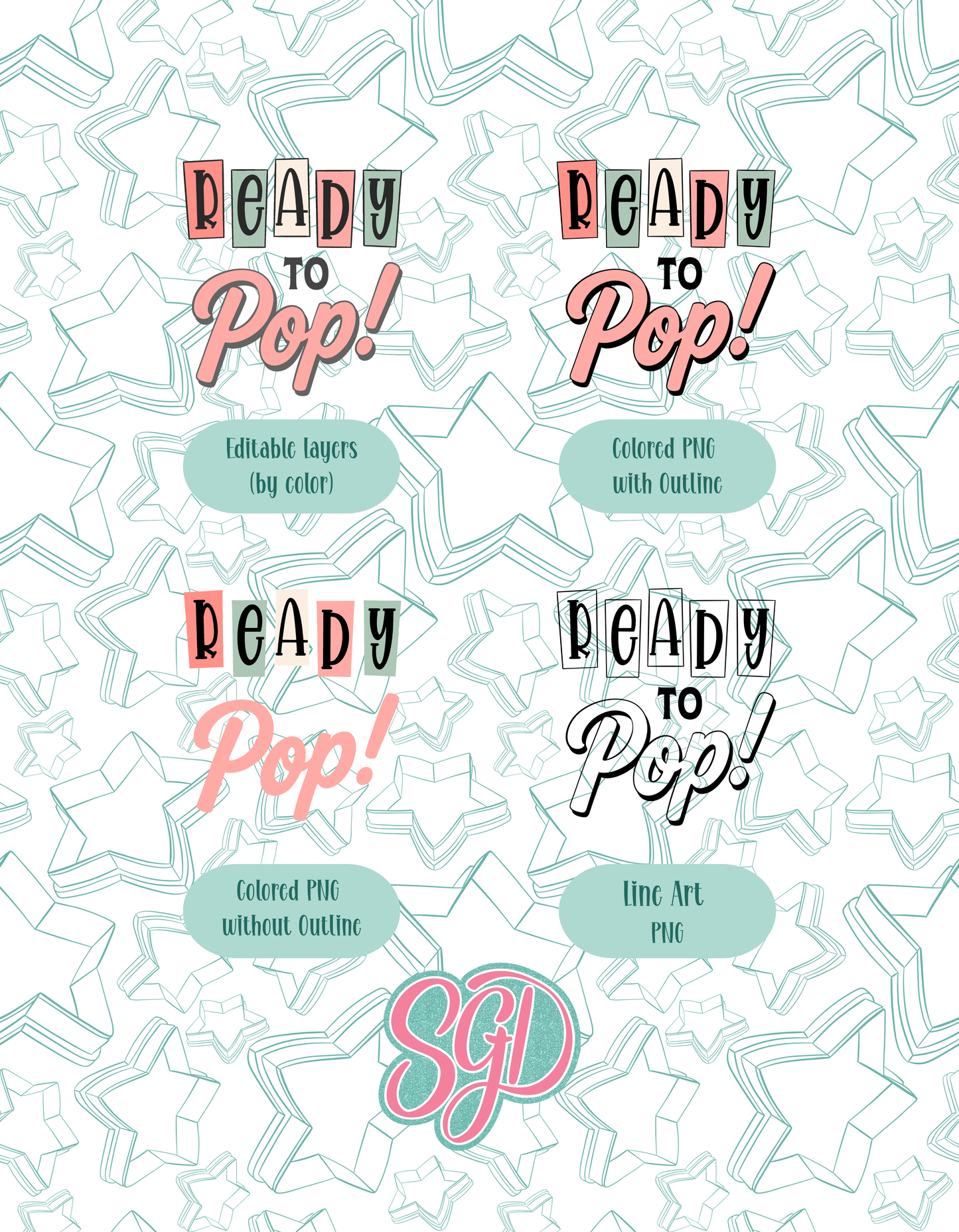 Ready To Pop Cookie Cutter Plaque STL and Matching PNG Image