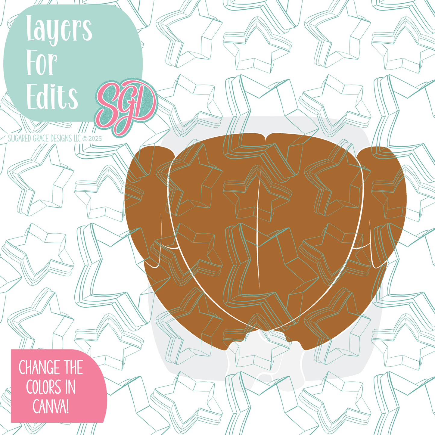 Cooked and Basted Turkey Cookie Cutter STL File with PNG Images to Match - For 3D Printing and Edible Ink Printers