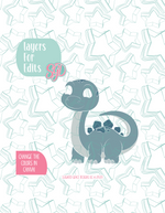 Brachiosaurus Dinosaur Cookie Cutter STL File with PNG Images to Match - For 3D Printing and Edible Ink Printers