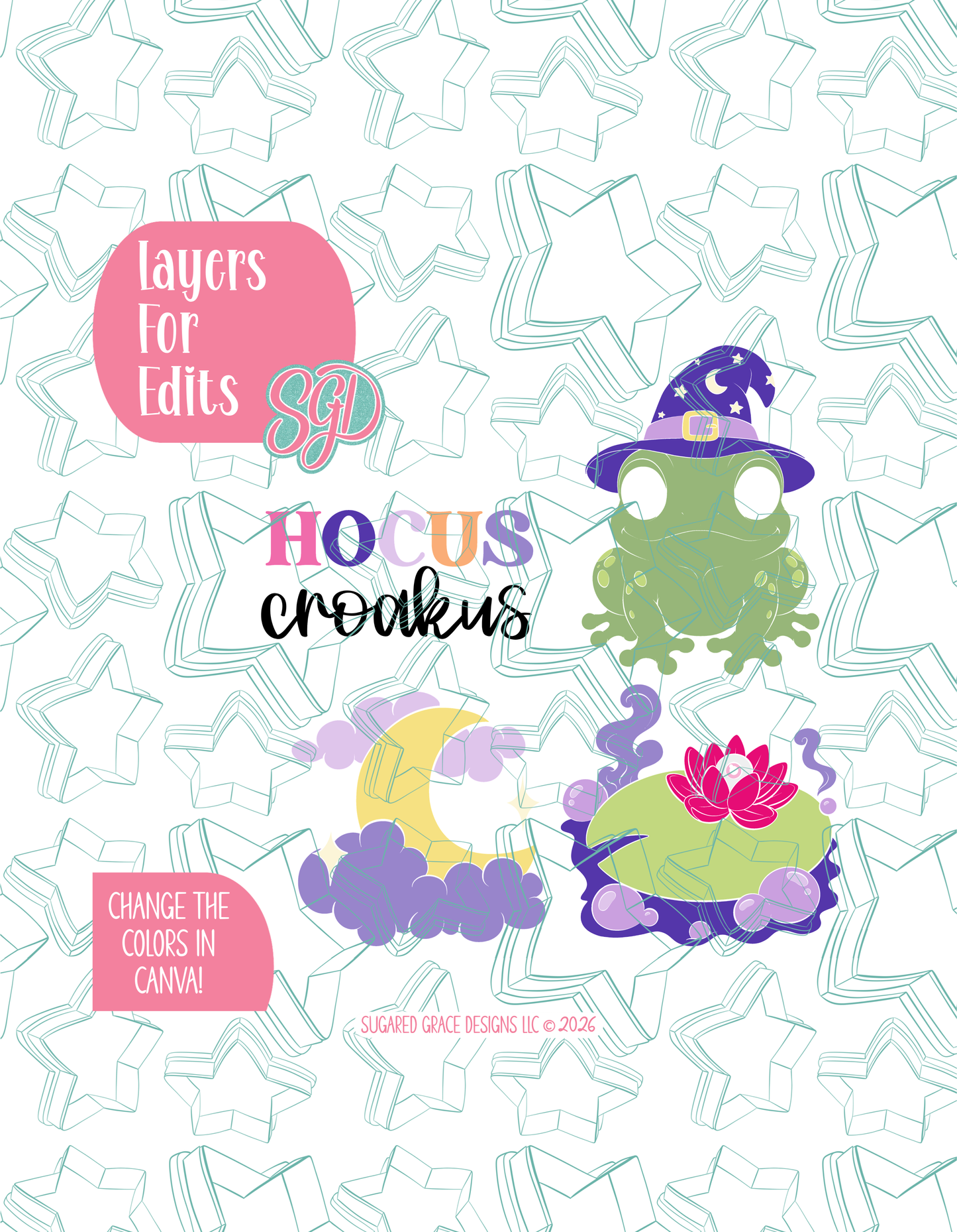 A New Chapter Begins Set of 4 PNG Designs for Edible Ink Printers - Hand Drawn Editable Graphics (Digital Download)