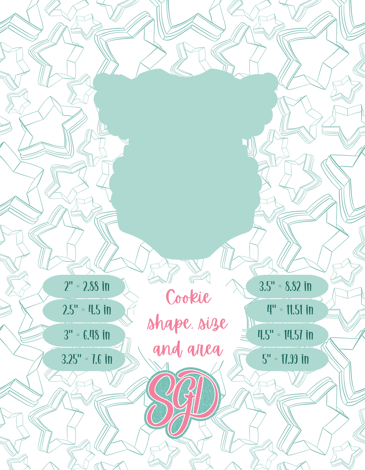 Diner Onesie Cookie Cutter STL and Matching PNG Image