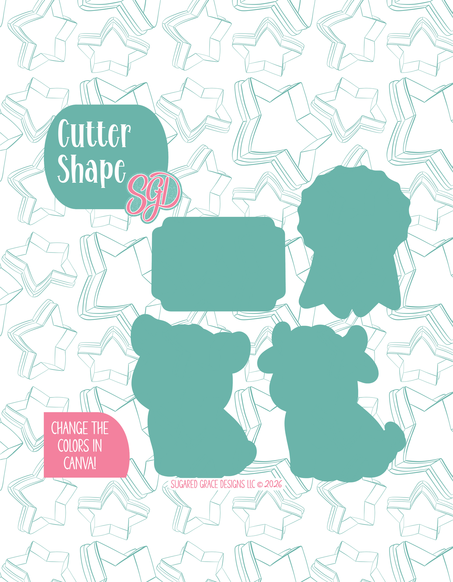 County Fair Cookie Cutter set with matching PNG - Set of 4 Designs
