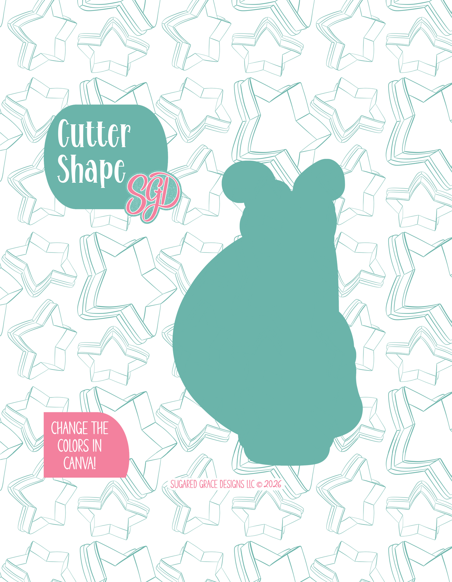 Golf Bag Cookie Cutter with matching PNG