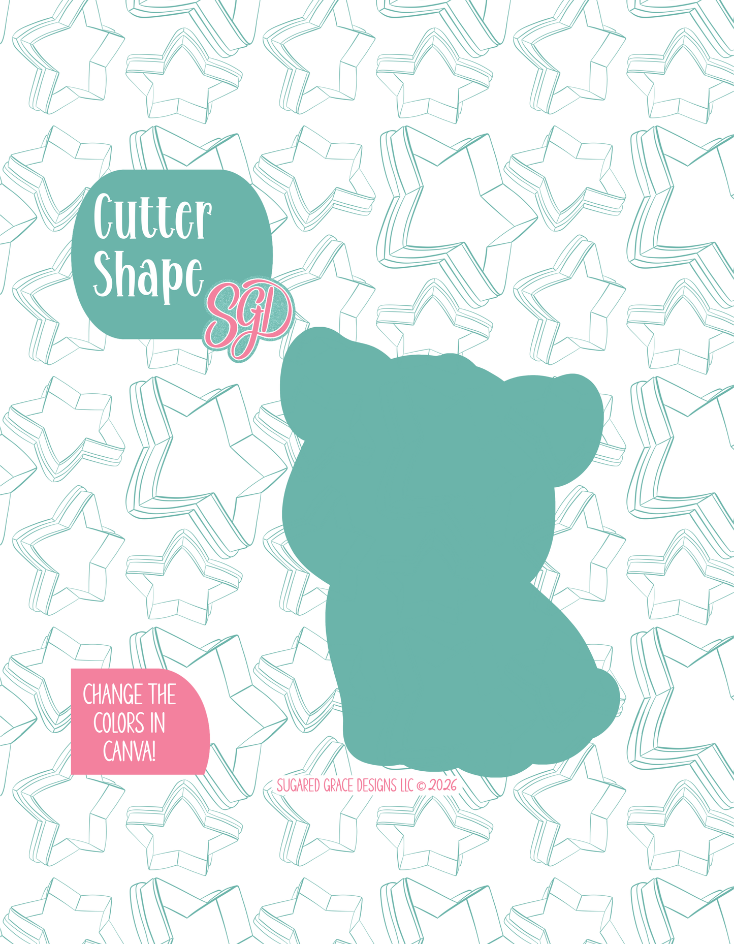 First Place Prized Pig Ticket Cookie Cutter with matching PNG