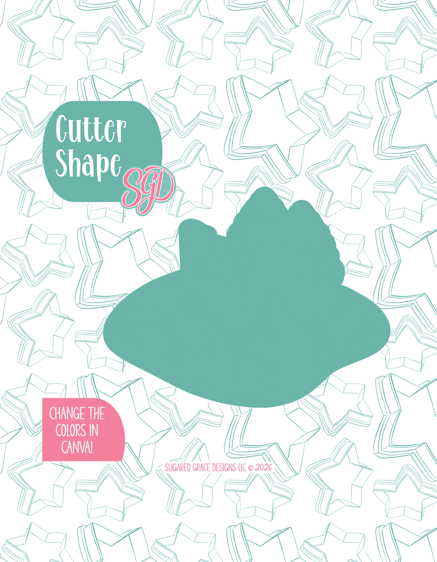 Golfing Green Cookie Cutter with matching PNG