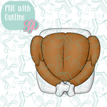 Cooked and Basted Turkey Cookie Cutter STL File with PNG Images to Match - For 3D Printing and Edible Ink Printers
