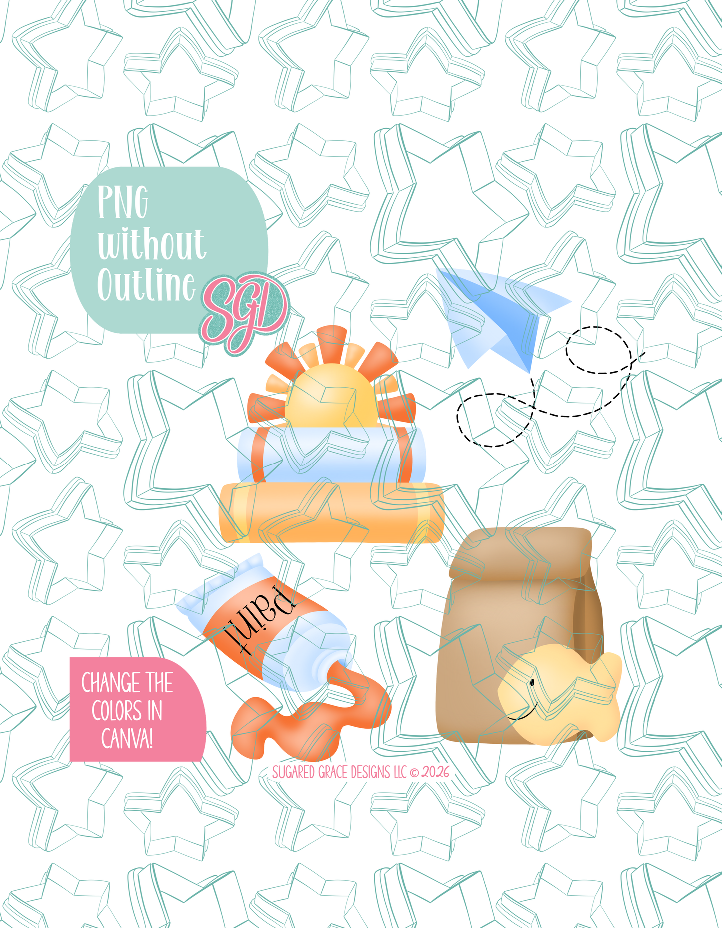 Back To School Cookie Cutter STL and PNG Set with 4 Designs (Digital Download)