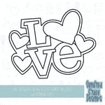 love Cookie cutter stl files for 3d printing, printable Valentine’s Day png images for Eddie edible printers