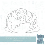 Cinnamon roll cookie cutter stl file for 3D printing, cinnamon roll png file for EDDIE edible printer, cookie cutter stl with png file