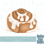 Cinnamon roll cookie cutter stl file for 3D printing, cinnamon roll png file for EDDIE edible printer, cookie cutter stl with png file