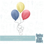 Birthday balloons cookie cutter stl file for 3D printing and 3d printer, printable birthday balloons png for Eddie edible printer