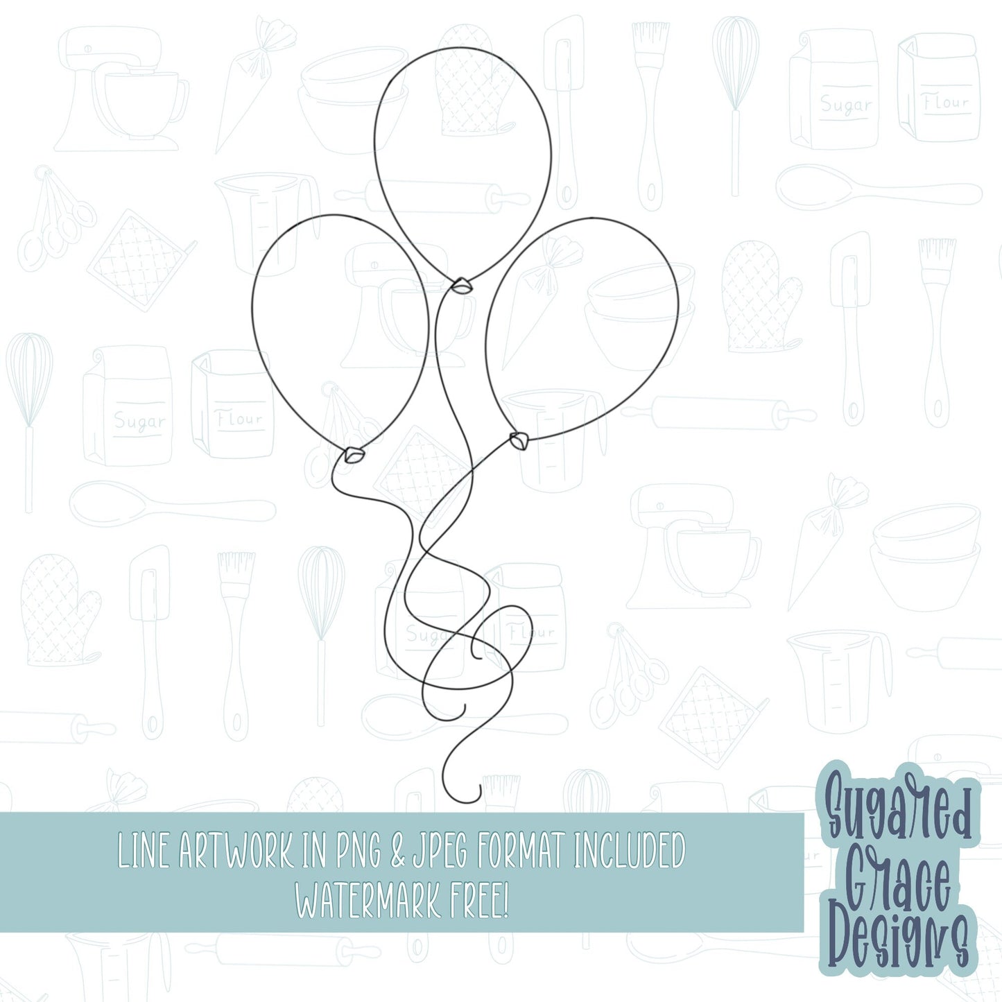 Birthday balloons cookie cutter stl file for 3D printing and 3d printer, printable birthday balloons png for Eddie edible printer
