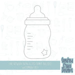 Baby bottle cookie cutter stl file for 3D printing, baby shower bottle png printable download for EDDIE edible printer