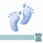 Baby feet cookie cutter stl file for 3D printing and 3D printer. Baby shower feet png printable download for EDDIE edible printer