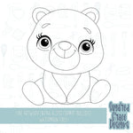 Brown teddy bear cookie cutter stl file for 3D printing with png printable instant download for Eddie the edible printer