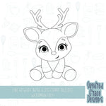 Woodland Deer or buck with antlers cookie cutter stl file for 3D printing with png printable instant download for Eddie the edible printer