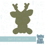 Woodland Deer or buck with antlers cookie cutter stl file for 3D printing with png printable instant download for Eddie the edible printer
