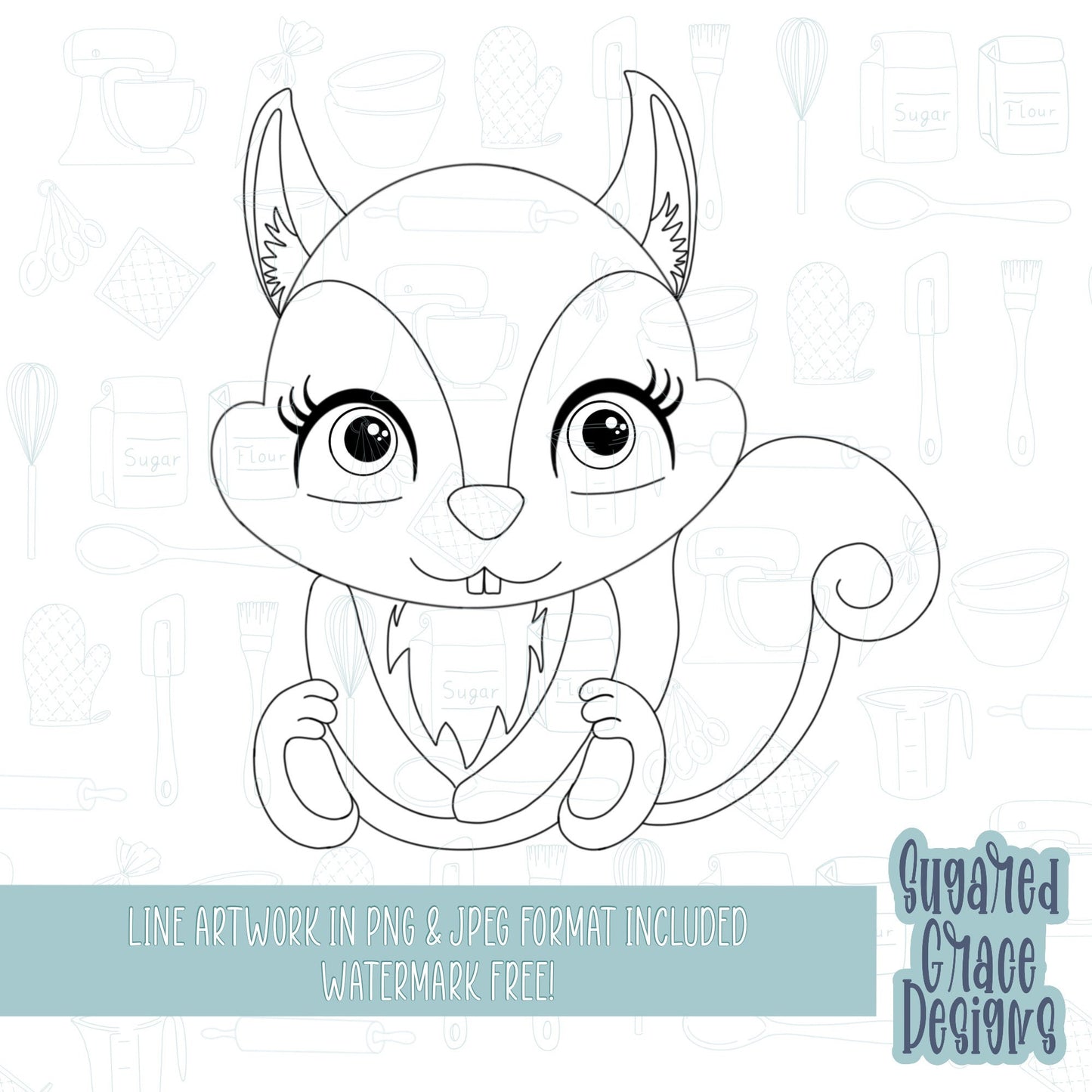 Woodland squirrel cookie cutter stl file for 3D printing with png printable instant download for Eddie the edible printer
