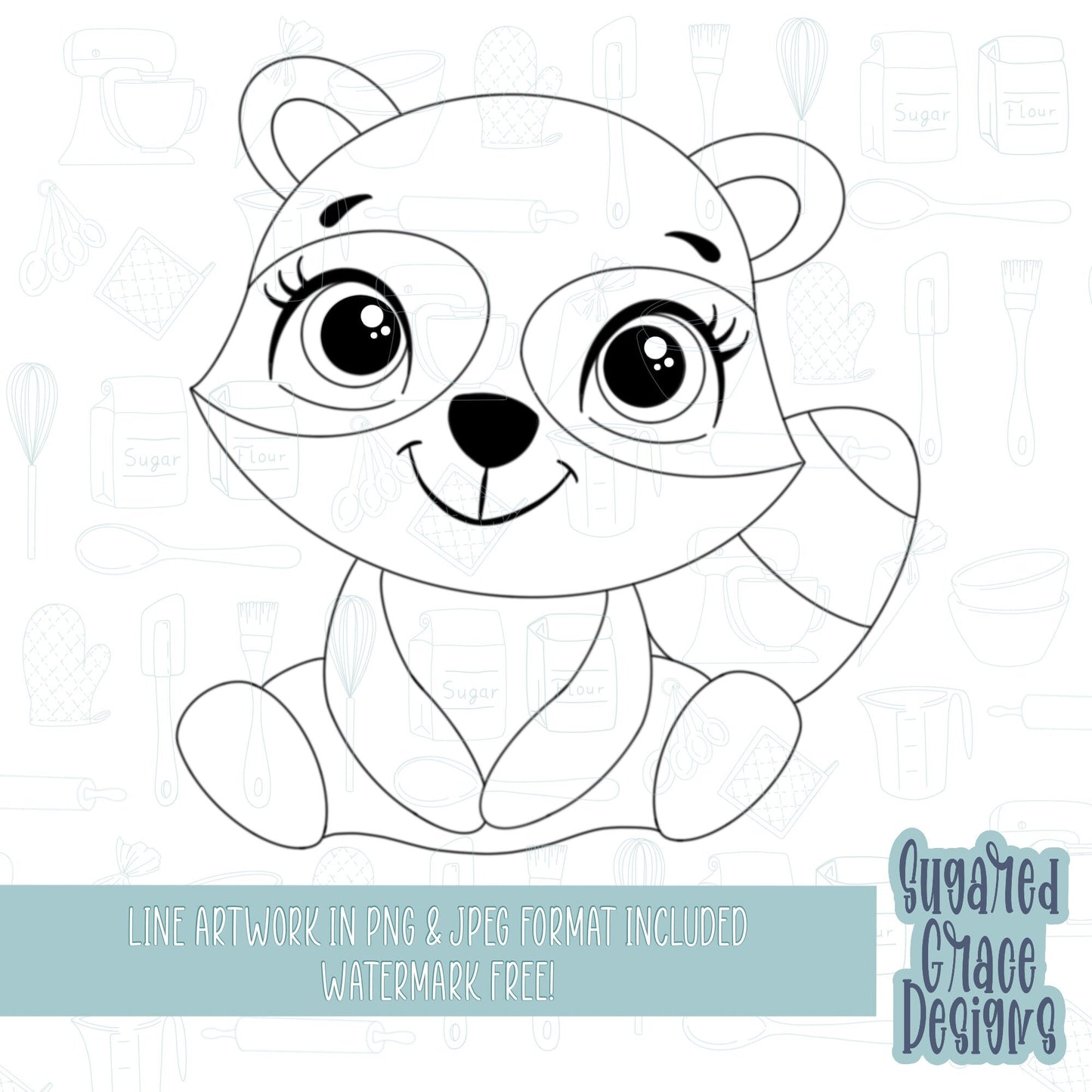 Woodland raccoon cookie cutter stl file for 3D printing with png printable instant download for Eddie the edible printer