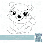 Woodland raccoon cookie cutter stl file for 3D printing with png printable instant download for Eddie the edible printer