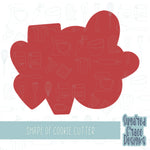 love Cookie cutter stl files for 3d printing, printable Valentine’s Day png images for Eddie edible printers