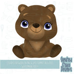 Brown teddy bear cookie cutter stl file for 3D printing with png printable instant download for Eddie the edible printer