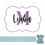Lydia plaque cookie cutter stl file for 3D printing with png printable instant download for Eddie the edible printer, wedding plaque