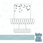 Birthday cake Cookie cutter stl files for 3d printing with matching printable png images for Eddie edible printers