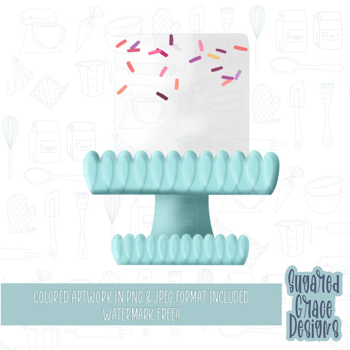 Birthday cake Cookie cutter stl files for 3d printing with matching printable png images for Eddie edible printers