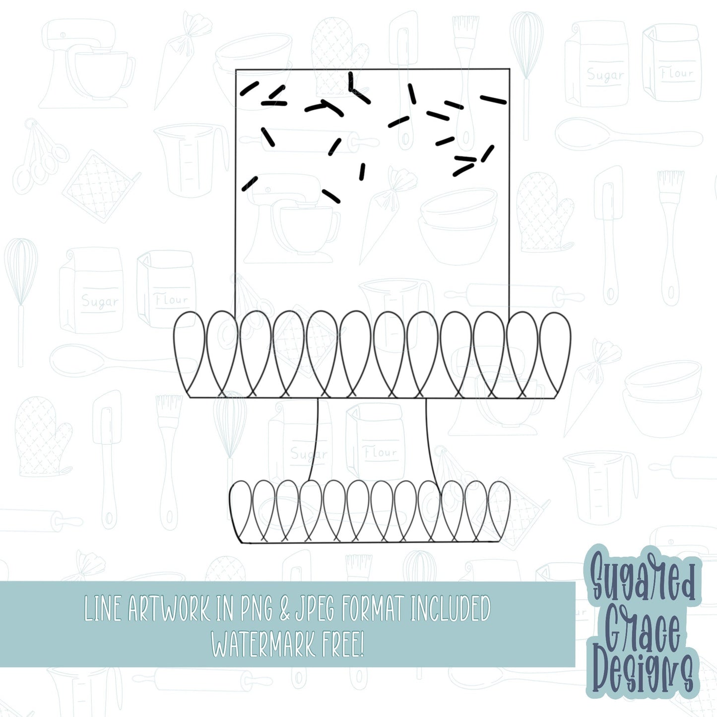 Birthday cake Cookie cutter stl files for 3d printing with matching printable png images for Eddie edible printers