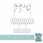 Birthday cake Cookie cutter stl files for 3d printing with matching printable png images for Eddie edible printers