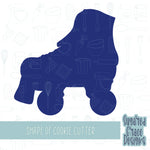 Groovy Roller skate Cookie cutter stl files for 3d printing with matching printable png images for Eddie edible printers