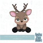 Woodland Deer or buck with antlers cookie cutter stl file for 3D printing with png printable instant download for Eddie the edible printer