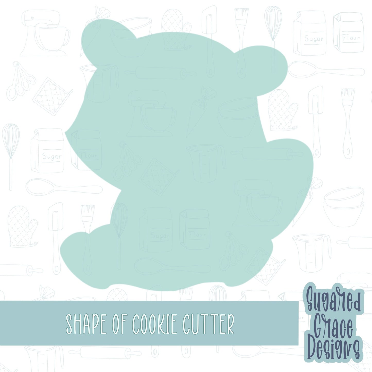 Woodland raccoon cookie cutter stl file for 3D printing with png printable instant download for Eddie the edible printer