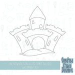 Summer sand castle Cookie cutter STL file for 3D printing with png printable instant download for EDDIE edible ink printer