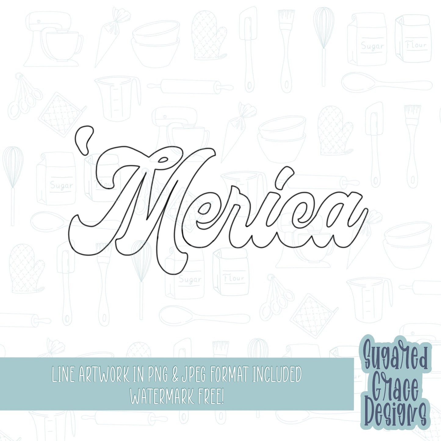 Patriotic lettered ‘Merica Cookie cutter STL file for 3D printing with png printable instant download for EDDIE edible ink printer